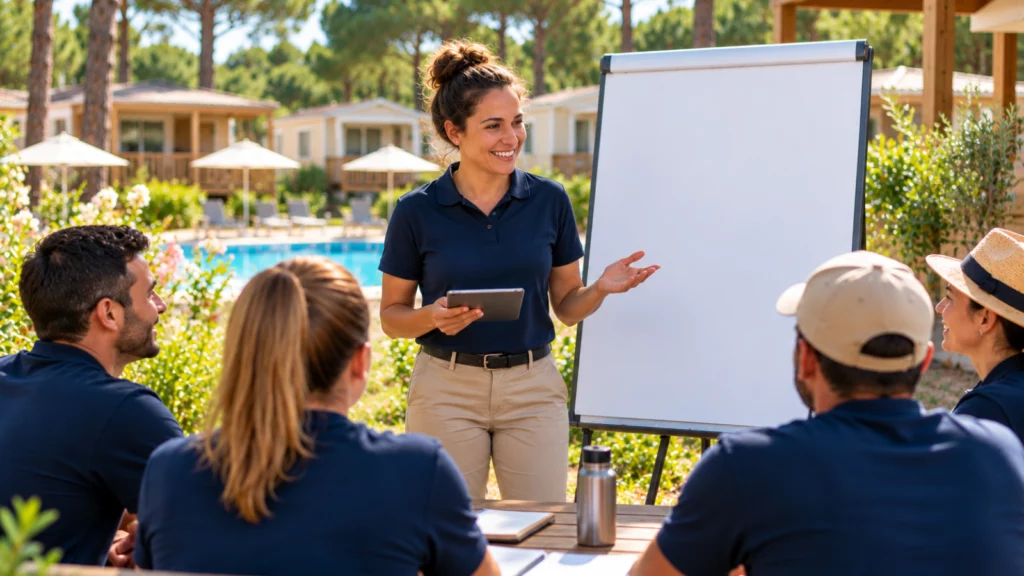 Participants à une formation professionnelle en groupe