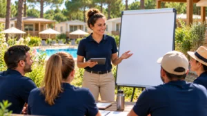 Participants à une formation professionnelle en groupe