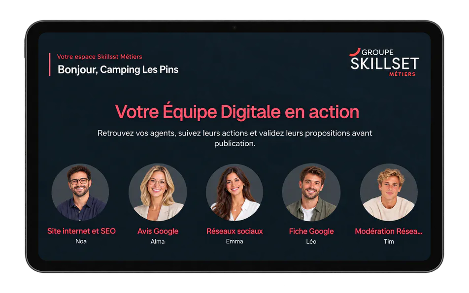 Tablette Skillset Métiers en mode équipe